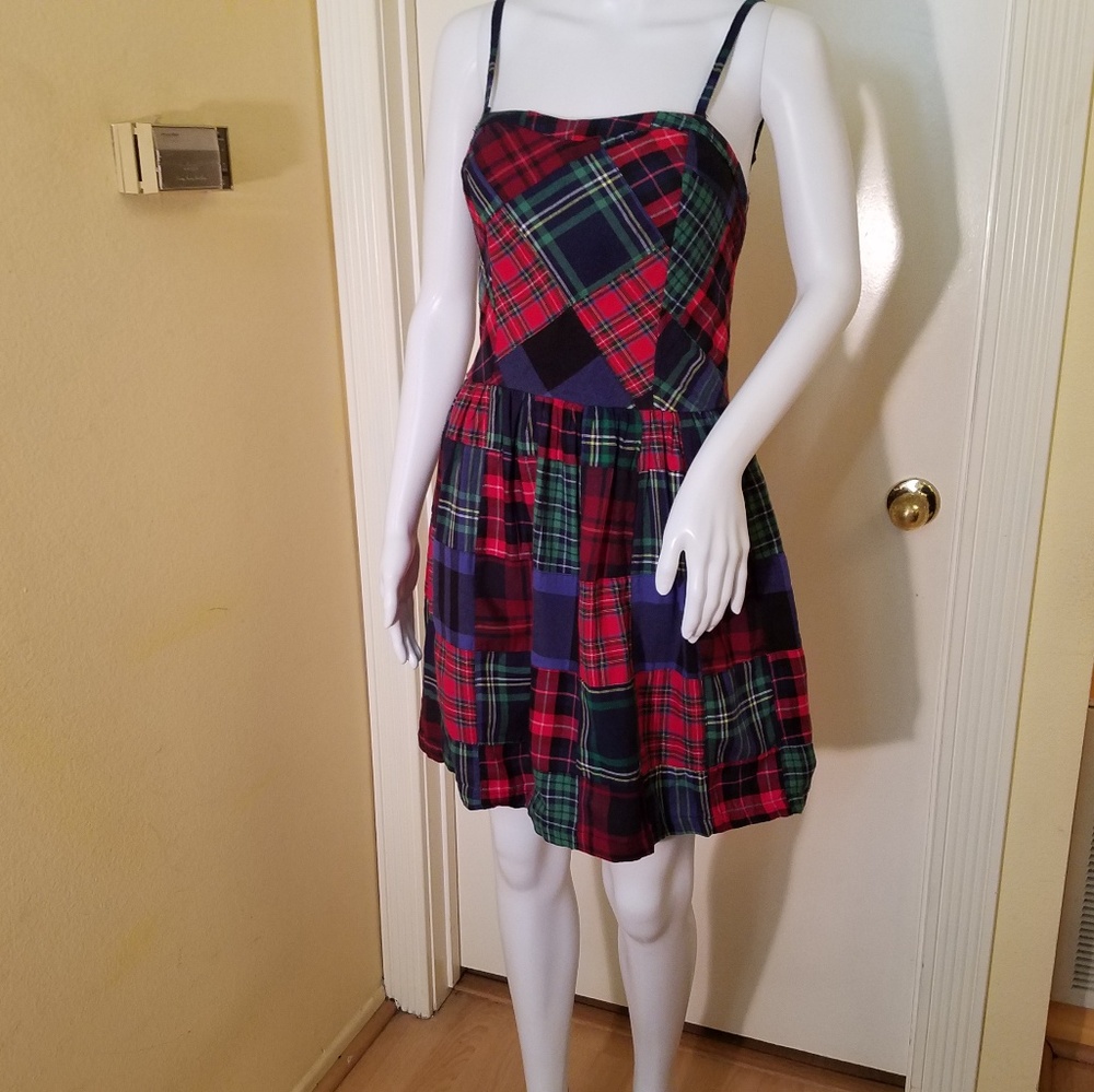 NWT Arizona Jean's Co. Plaid Patchwork Sundress